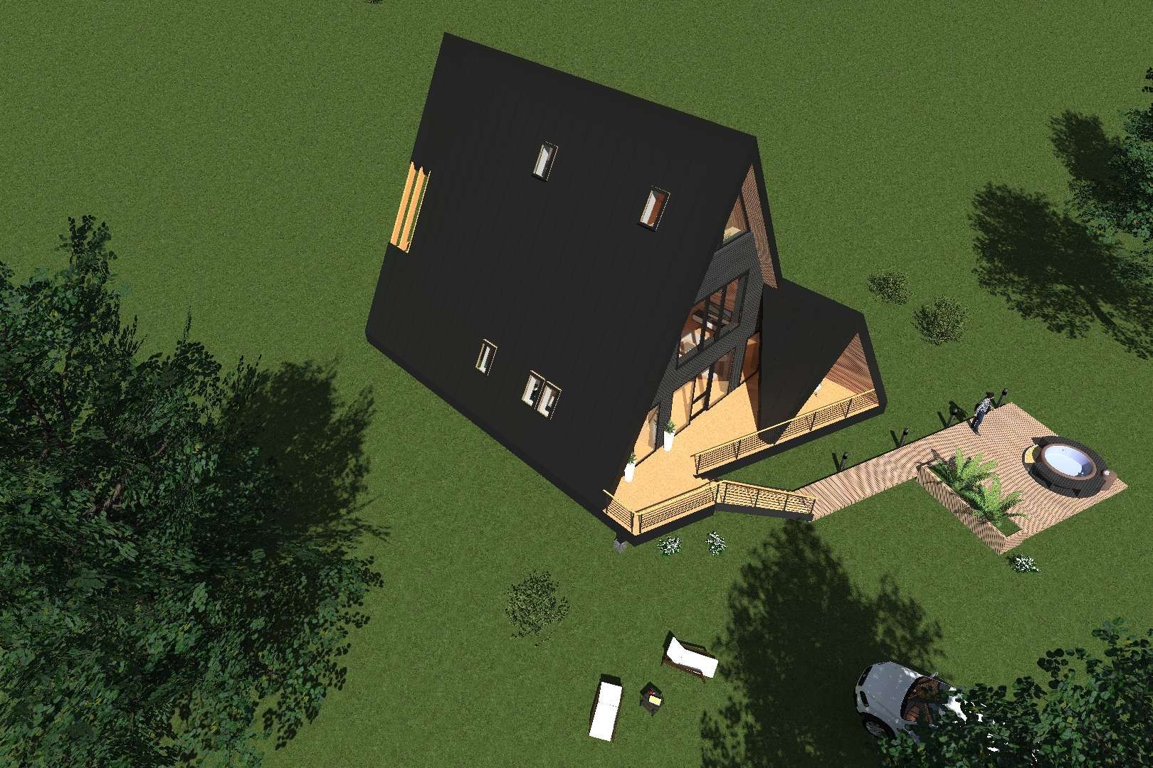 A frame Cabin Plans